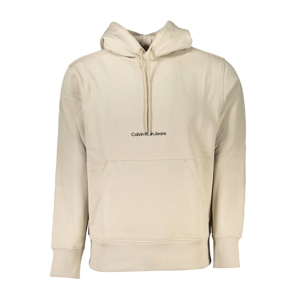 Beiger Baumwollpullover für Herren