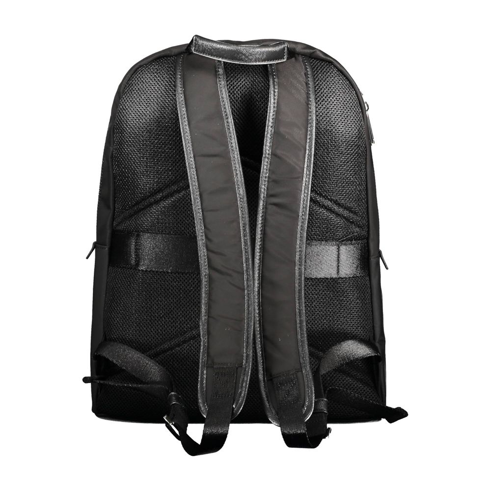 Schwarzer Rucksack aus Polyester für Herren