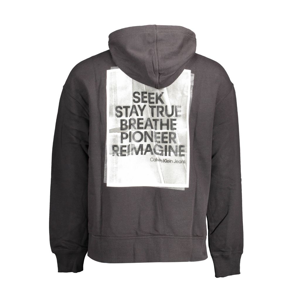 Schwarzer Herren-Hoodie aus Baumwolle