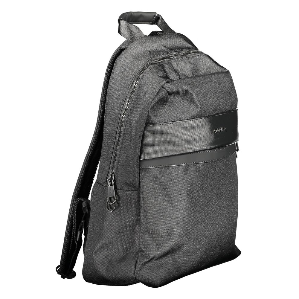 Schwarzer Rucksack aus Polyester für Herren