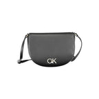 Schwarze Schultertasche aus Polyurethan für Damen