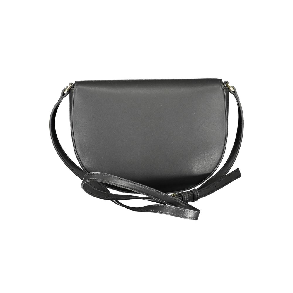 Schwarze Schultertasche aus Polyurethan für Damen