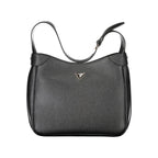 Schwarze Damen-Handtasche aus Polyurethan