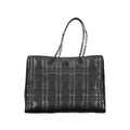 Schwarze Polyester Handtasche