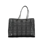 Schwarze Polyester Handtasche