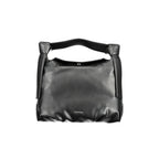 Schwarze Polyester Handtasche