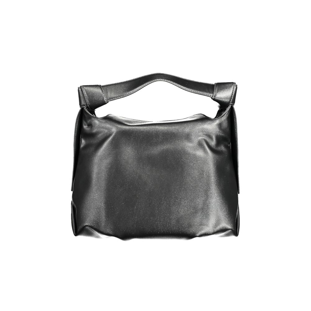 Schwarze Polyester Handtasche