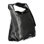 Schwarze Polyester Handtasche