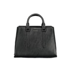Schwarze Polyester Handtasche
