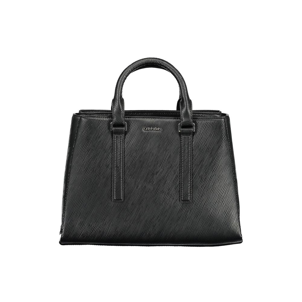 Schwarze Polyester Handtasche