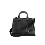 Schwarze Polyester Handtasche
