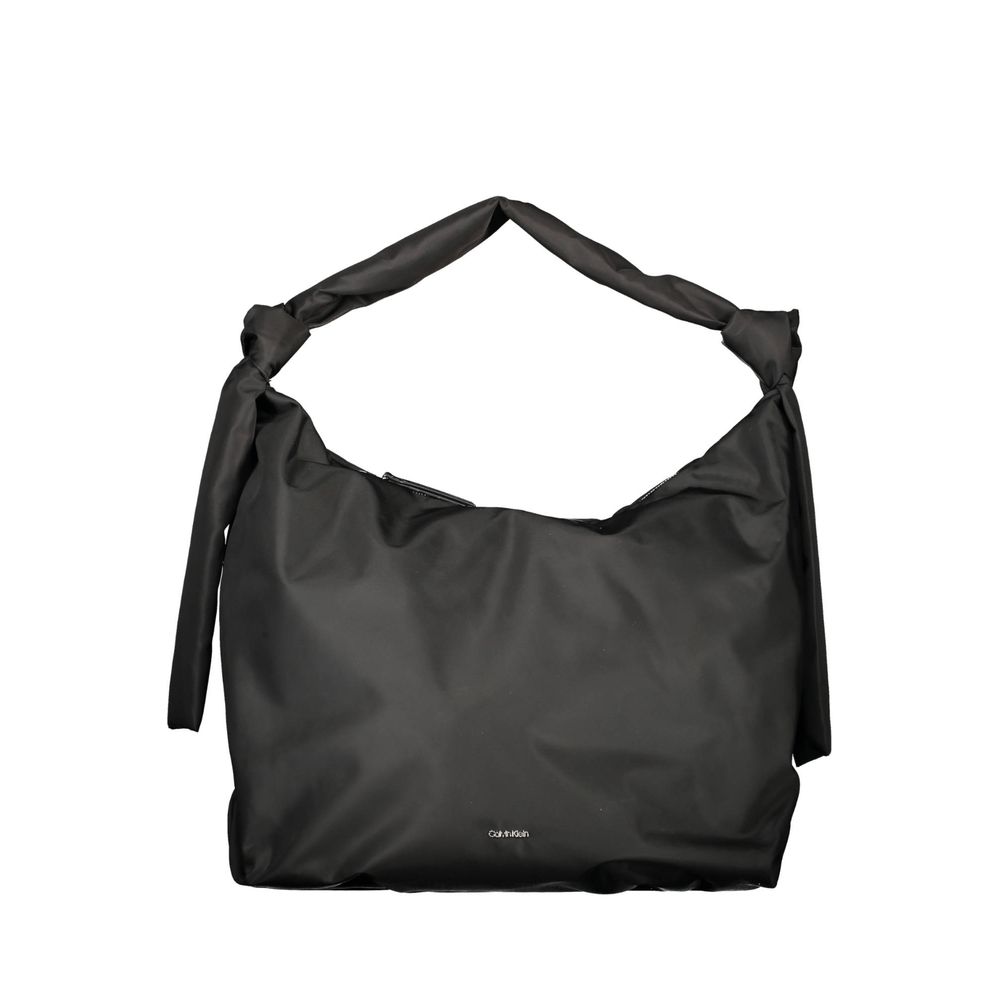 Schwarze Polyester Handtasche