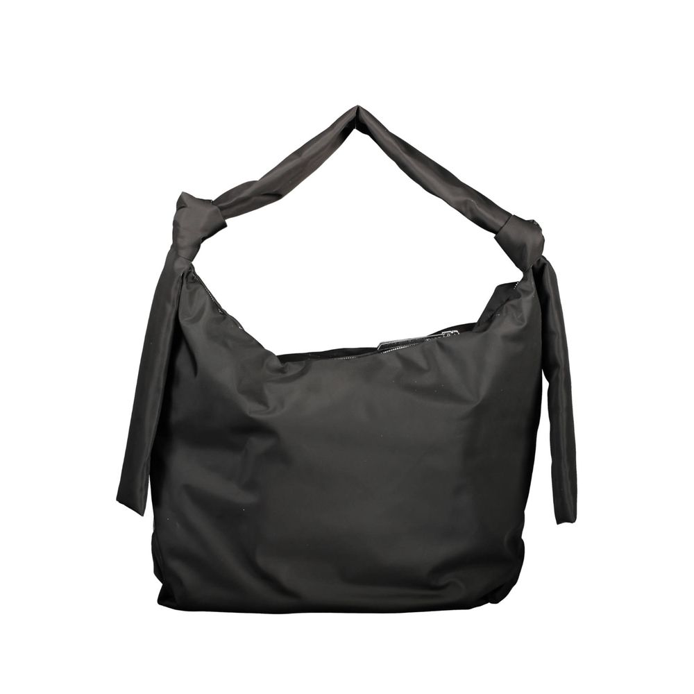 Schwarze Polyester Handtasche