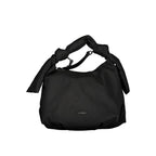 Schwarze Damen-Handtasche aus Polyester