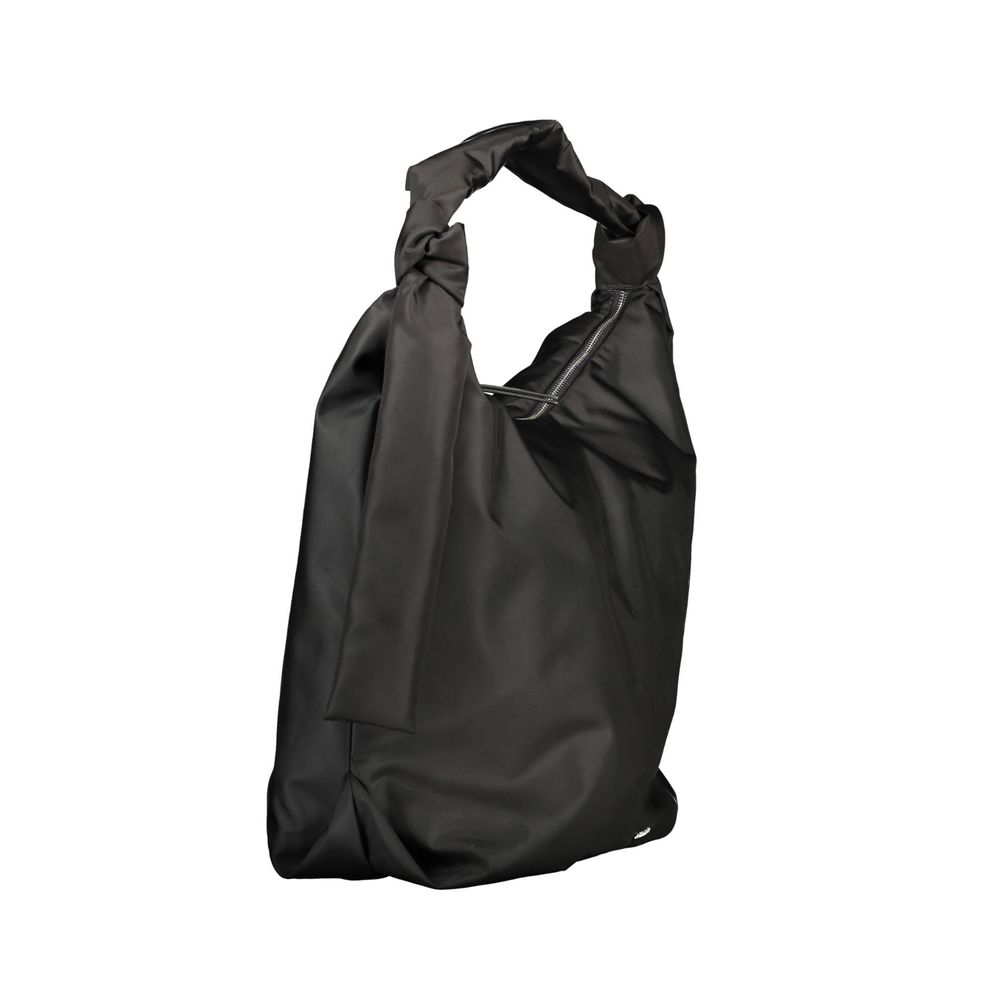 Schwarze Polyester Handtasche
