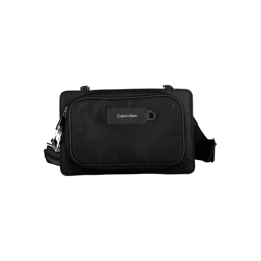Schwarze Polyester Handtasche
