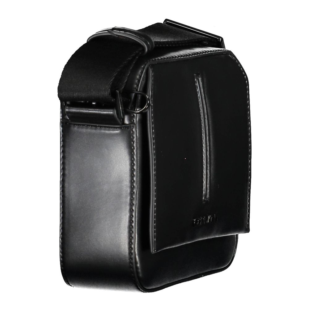 Schwarze Polyester Handtasche