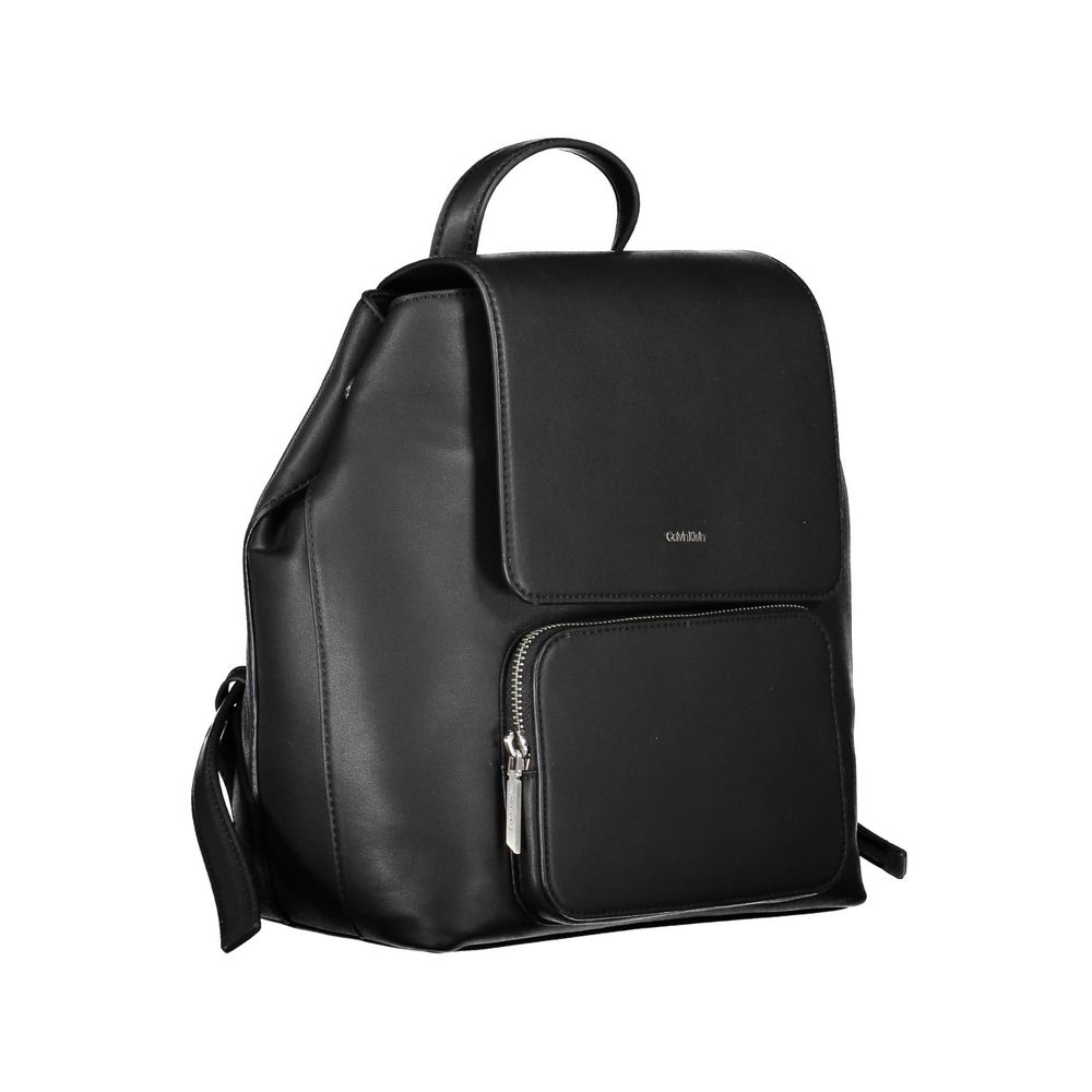 Schwarzer Polyester-Rucksack