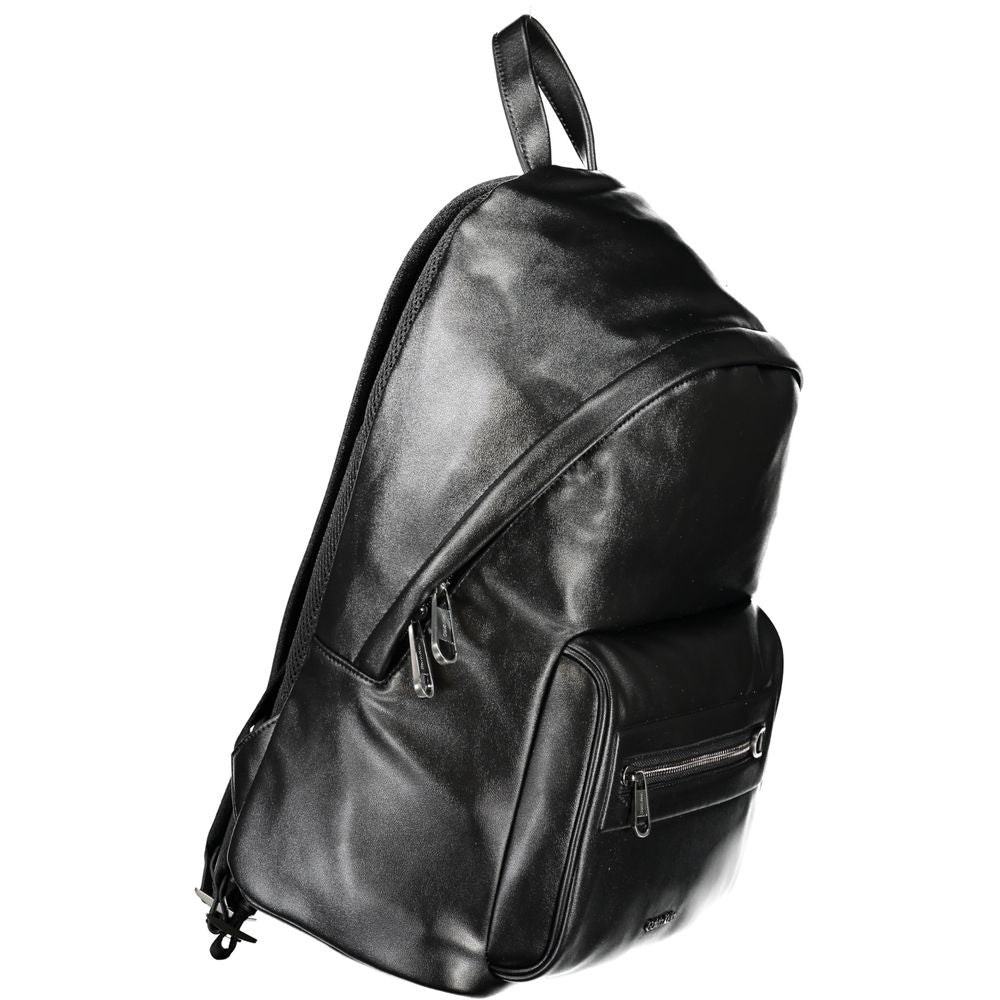 Schwarzer Rucksack aus Polyester für Herren