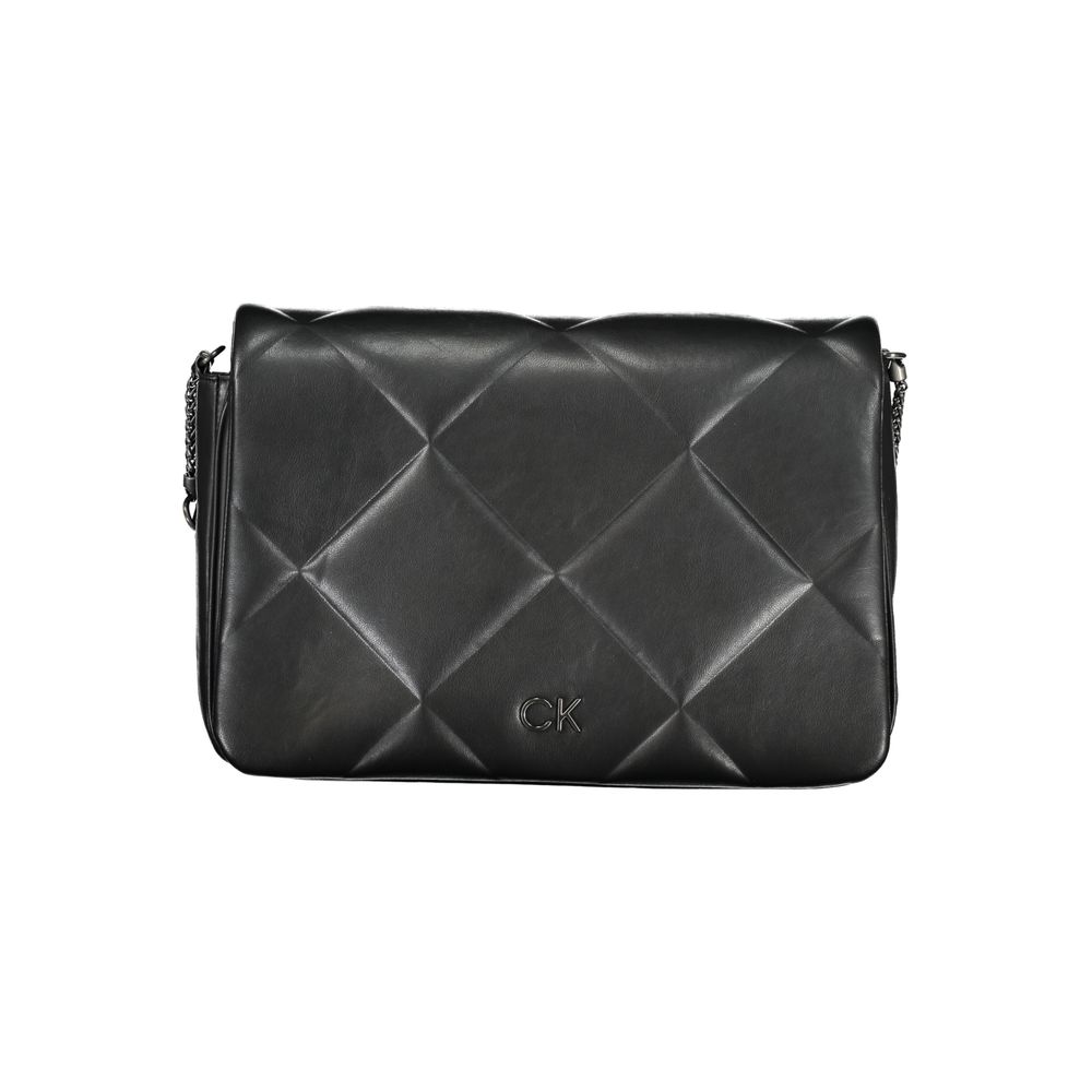 Schwarze Polyester Handtasche
