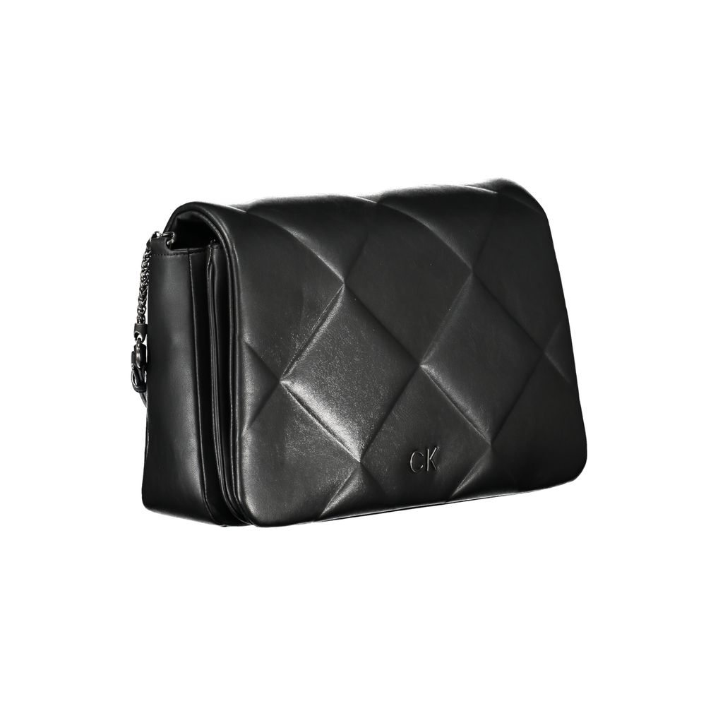 Schwarze Polyester Handtasche