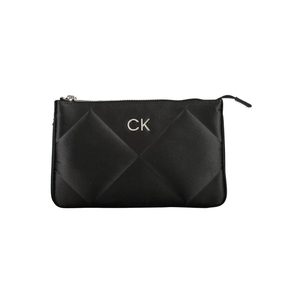 Schwarze Polyester Handtasche