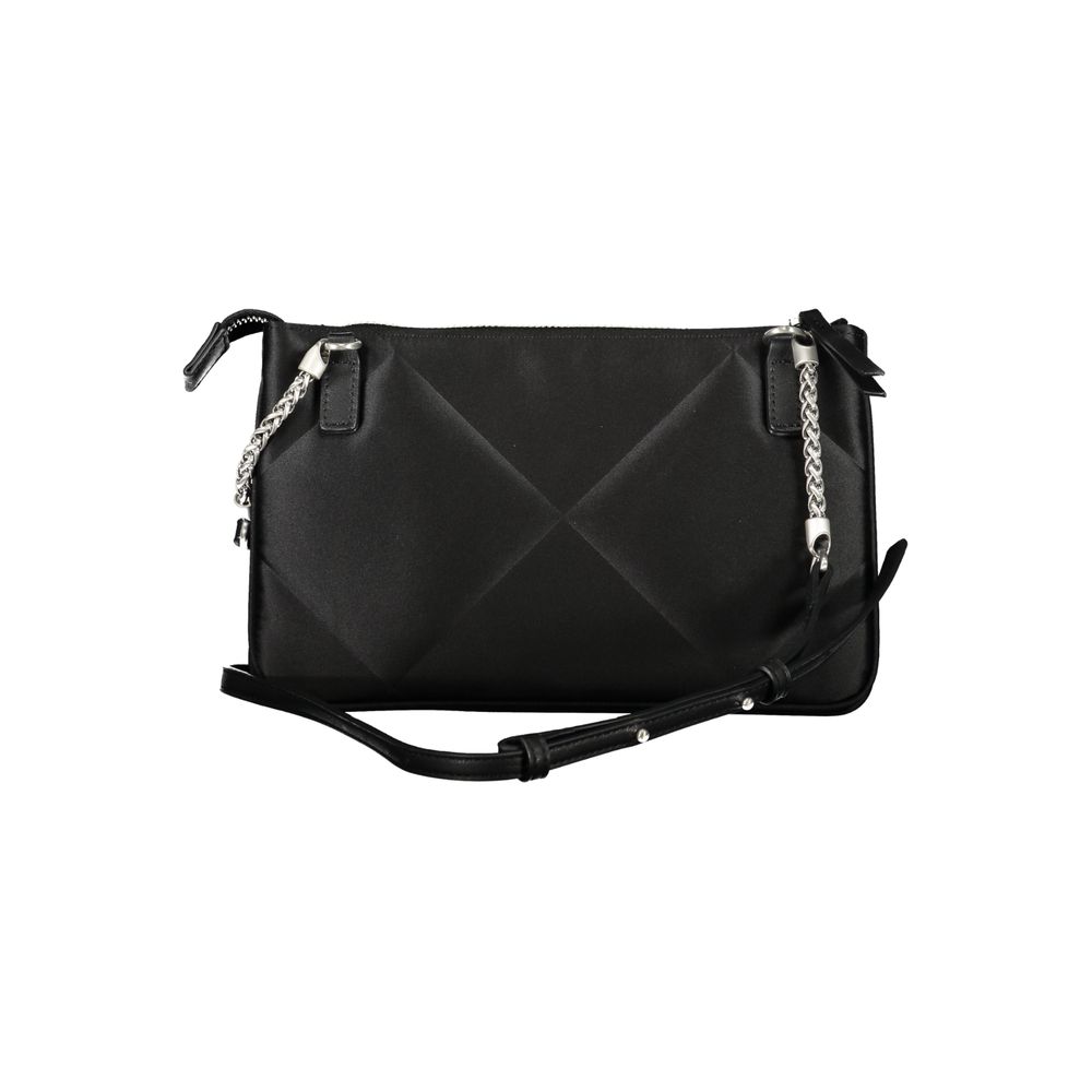 Schwarze Polyester Handtasche