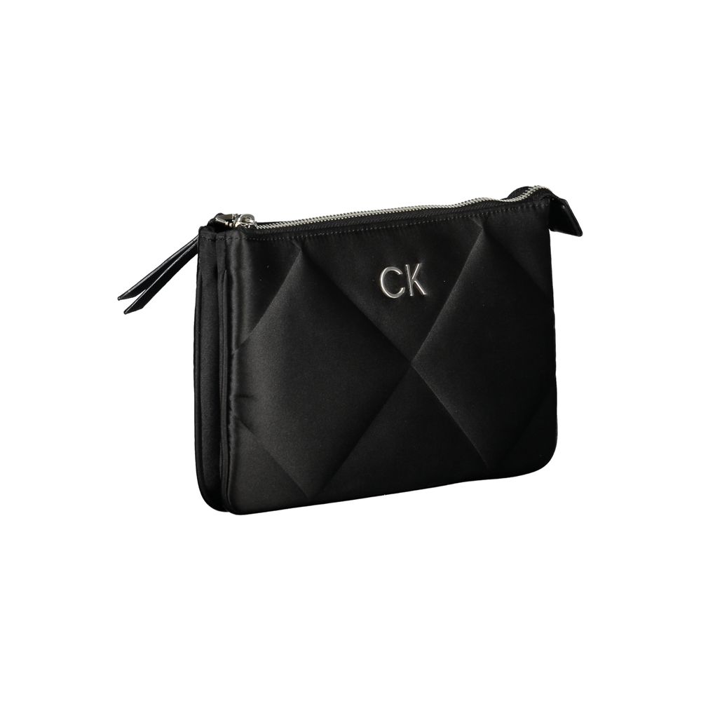 Schwarze Polyester Handtasche