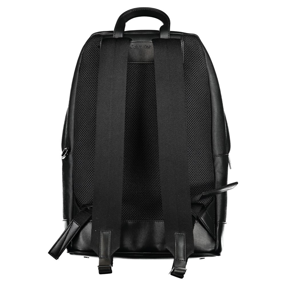 Schwarzer Rucksack aus Polyester für Herren