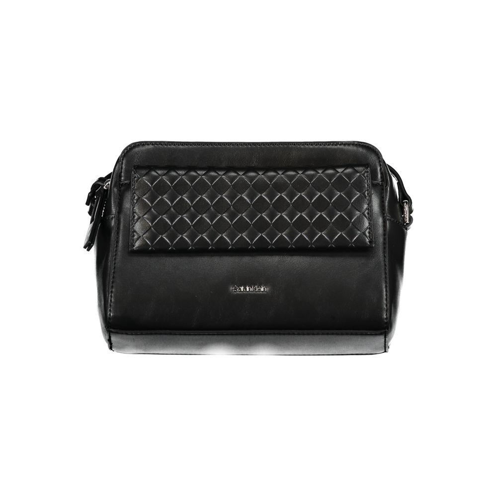 Schwarze Polyester Handtasche
