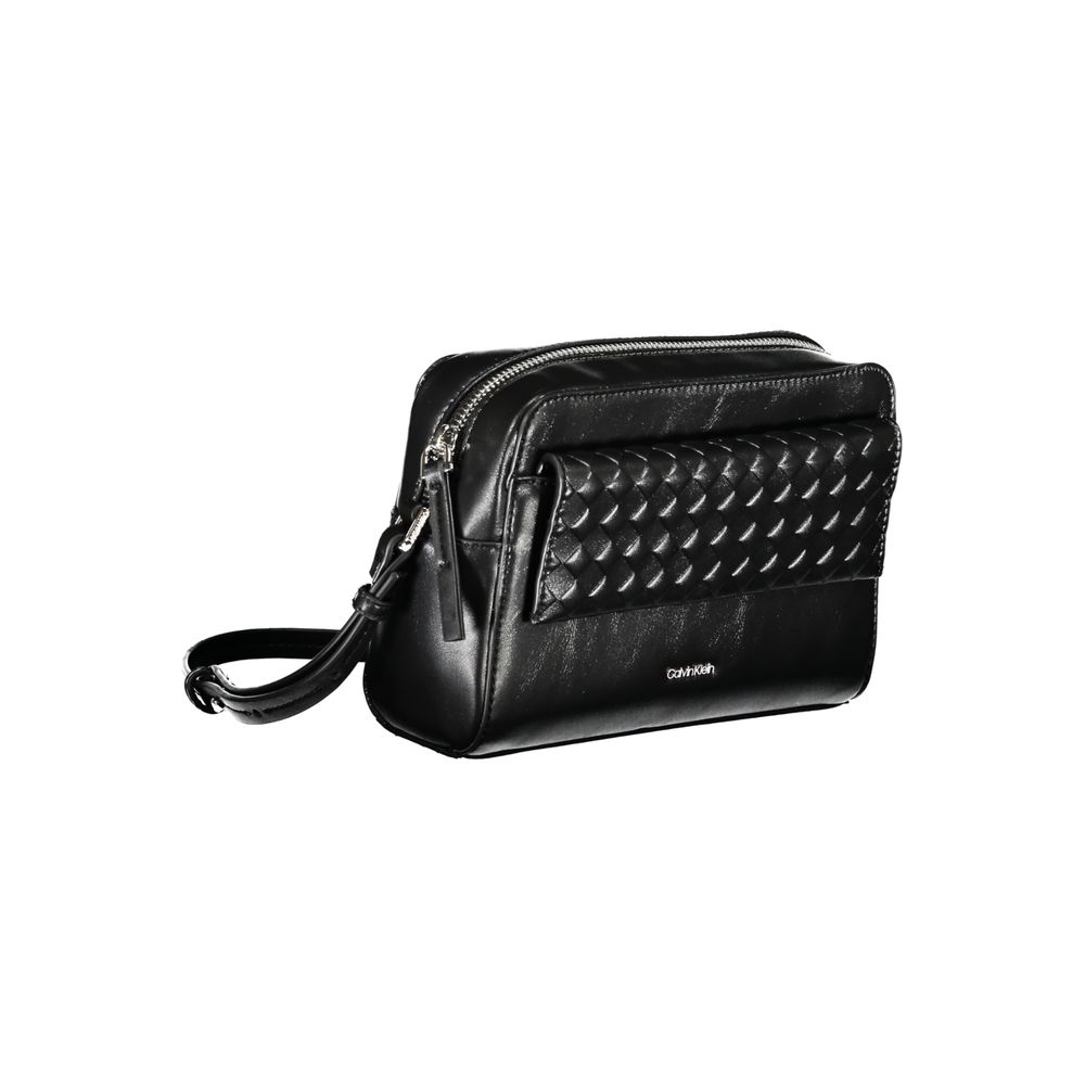 Schwarze Polyester Handtasche
