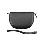 Schwarze Schultertasche aus Polyurethan für Damen