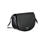 Schwarze Schultertasche aus Polyurethan für Damen