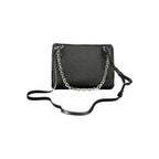 Schwarze Damen-Handtasche aus Polyester