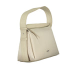 Beige Polyester Handtasche