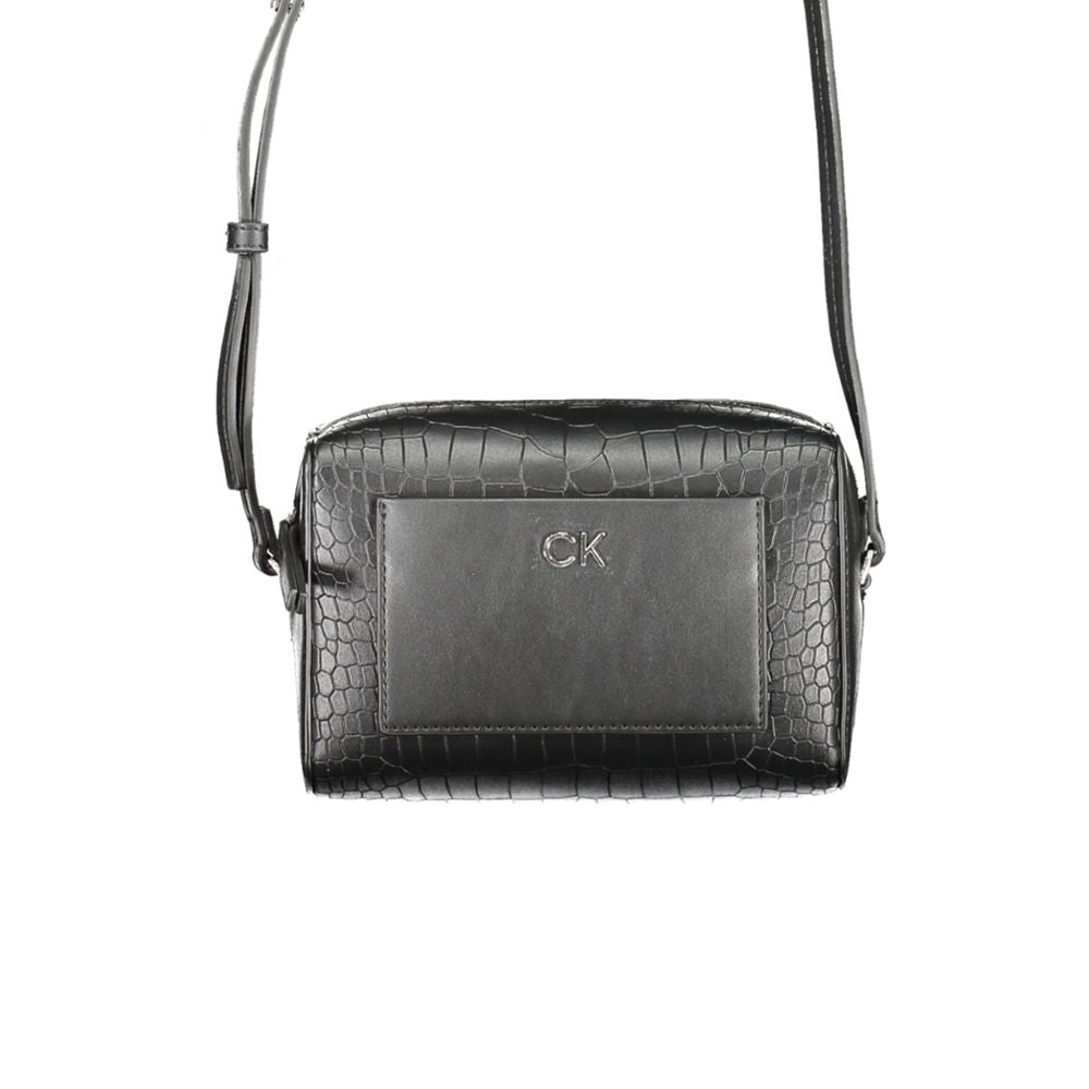 Schwarze Polyester Handtasche