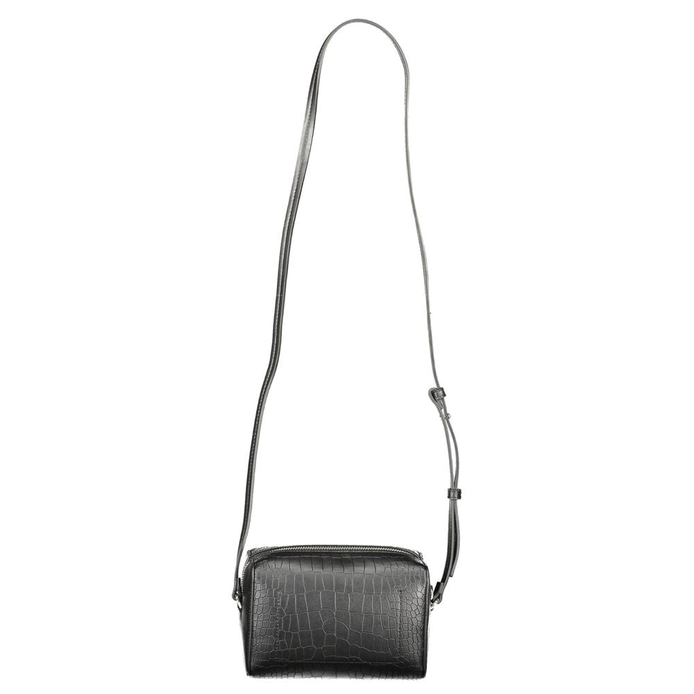 Schwarze Polyester Handtasche