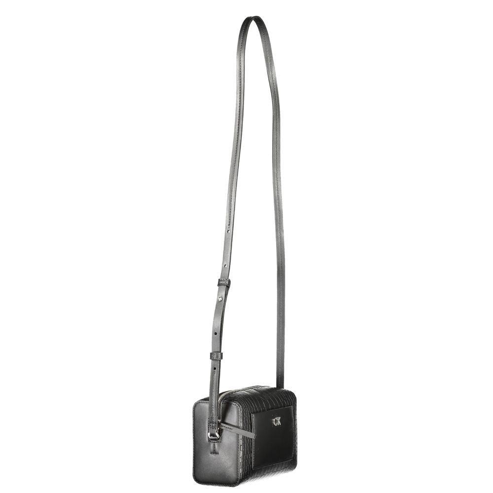 Schwarze Polyester Handtasche