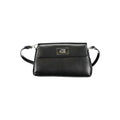 Schwarze Damen-Handtasche aus Polyester