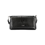 Schwarze Damen-Handtasche aus Polyurethan