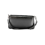 Schwarze Damen-Handtasche aus Polyurethan