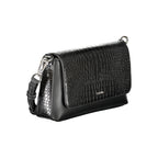 Schwarze Damen-Handtasche aus Polyurethan