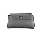 Schwarze Polyester Handtasche