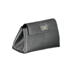 Schwarze Polyester Handtasche
