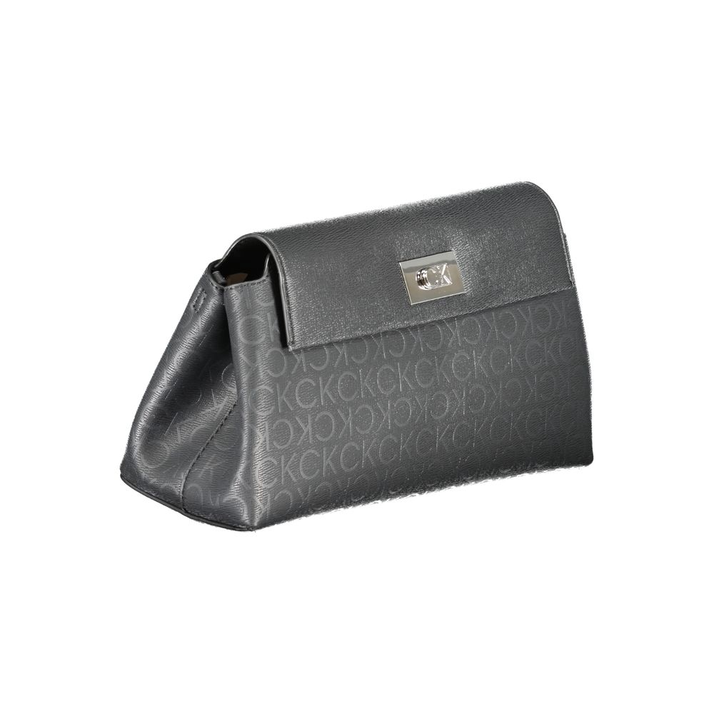 Schwarze Polyester Handtasche