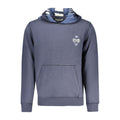 Blauer Baumwoll-Kapuzenpullover für Herren