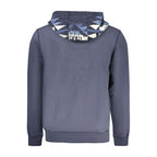 Blauer Baumwoll-Kapuzenpullover für Herren