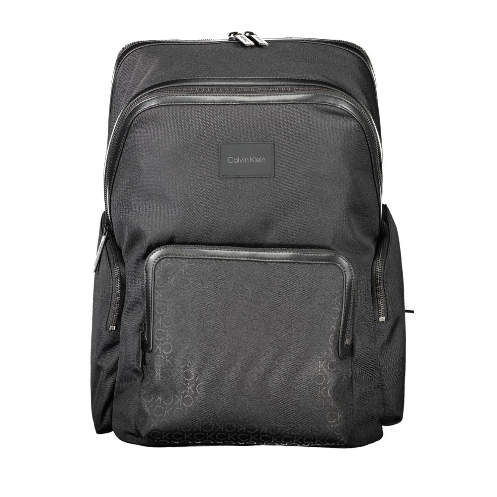 Schwarzer Rucksack aus Polyester für Herren