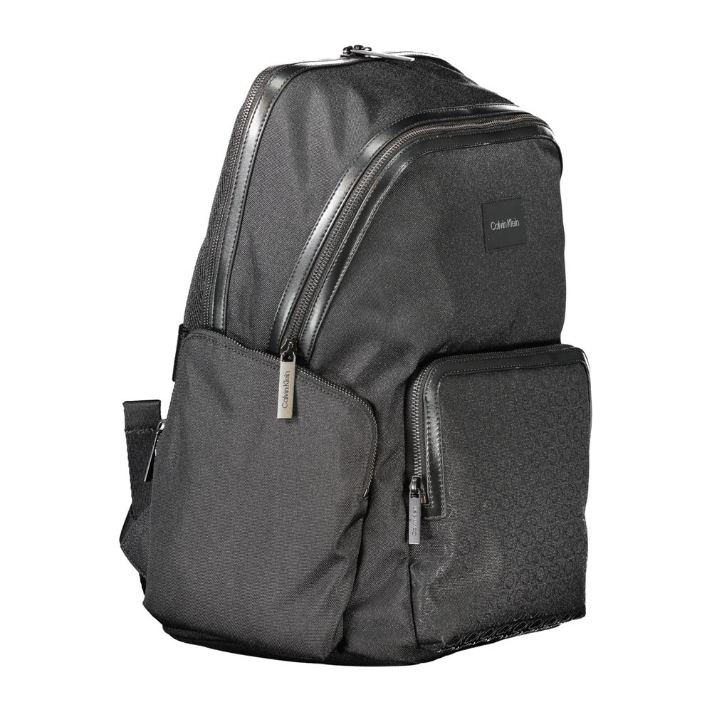 Schwarzer Rucksack aus Polyester für Herren