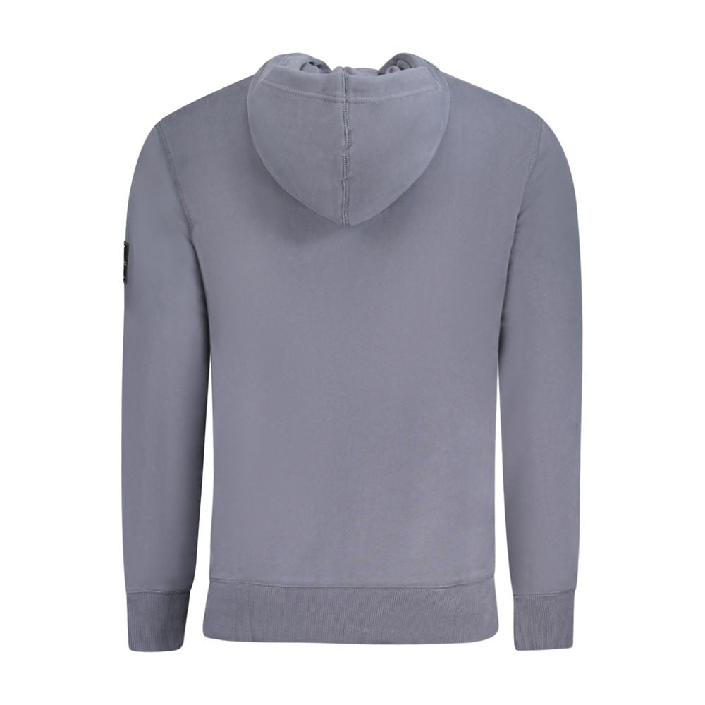 Blauer Baumwollpullover für Herren